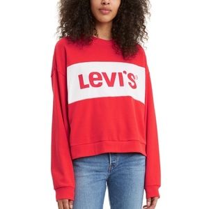 Levi’s Red & White Crewneck Sweatshirts
